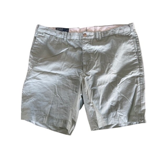 Polo Ralph Lauren Other - Polo Ralph Lauren Mens Sage Green Cotton Chino Shorts Size 38 Flat Front Classic